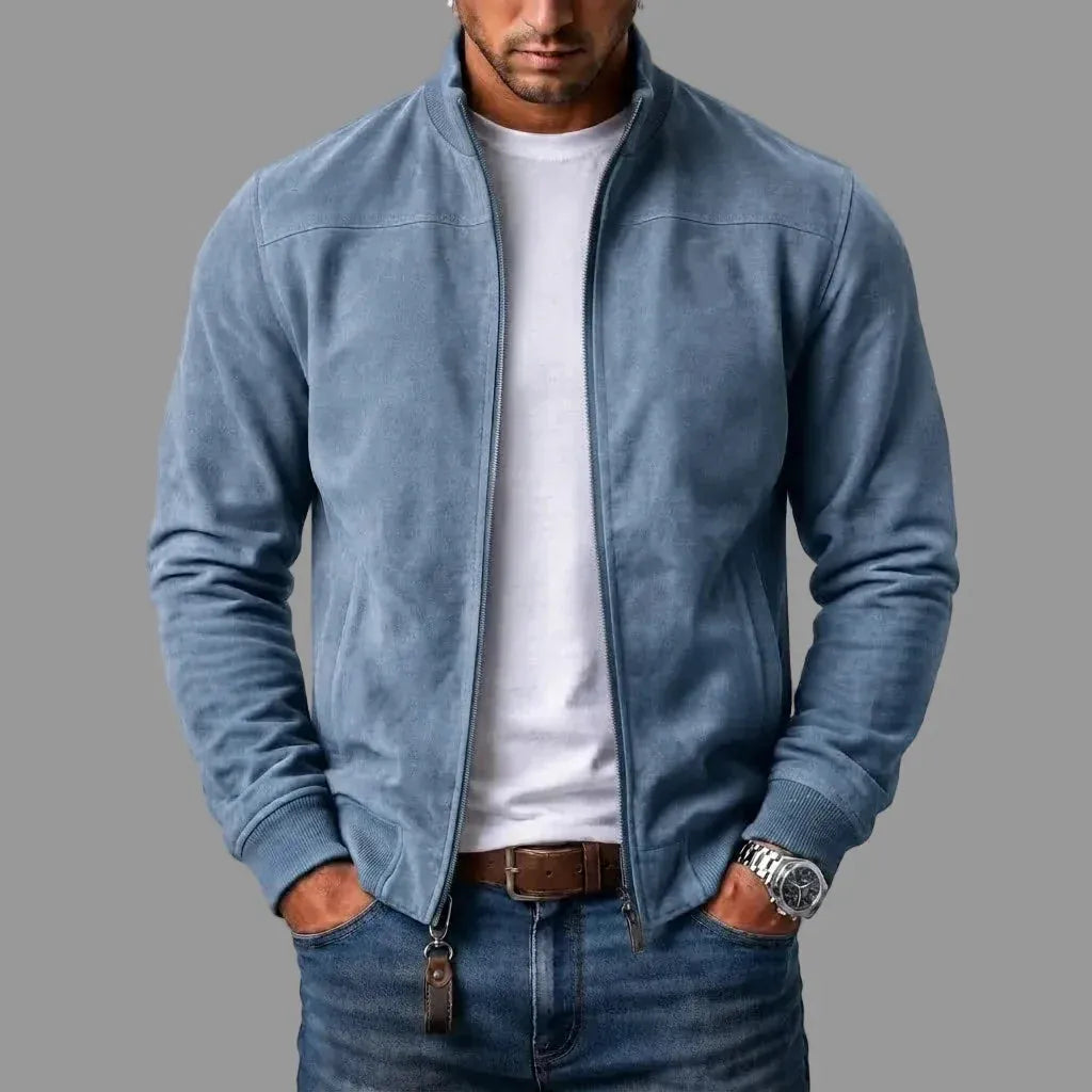Suede Bomber Jacket