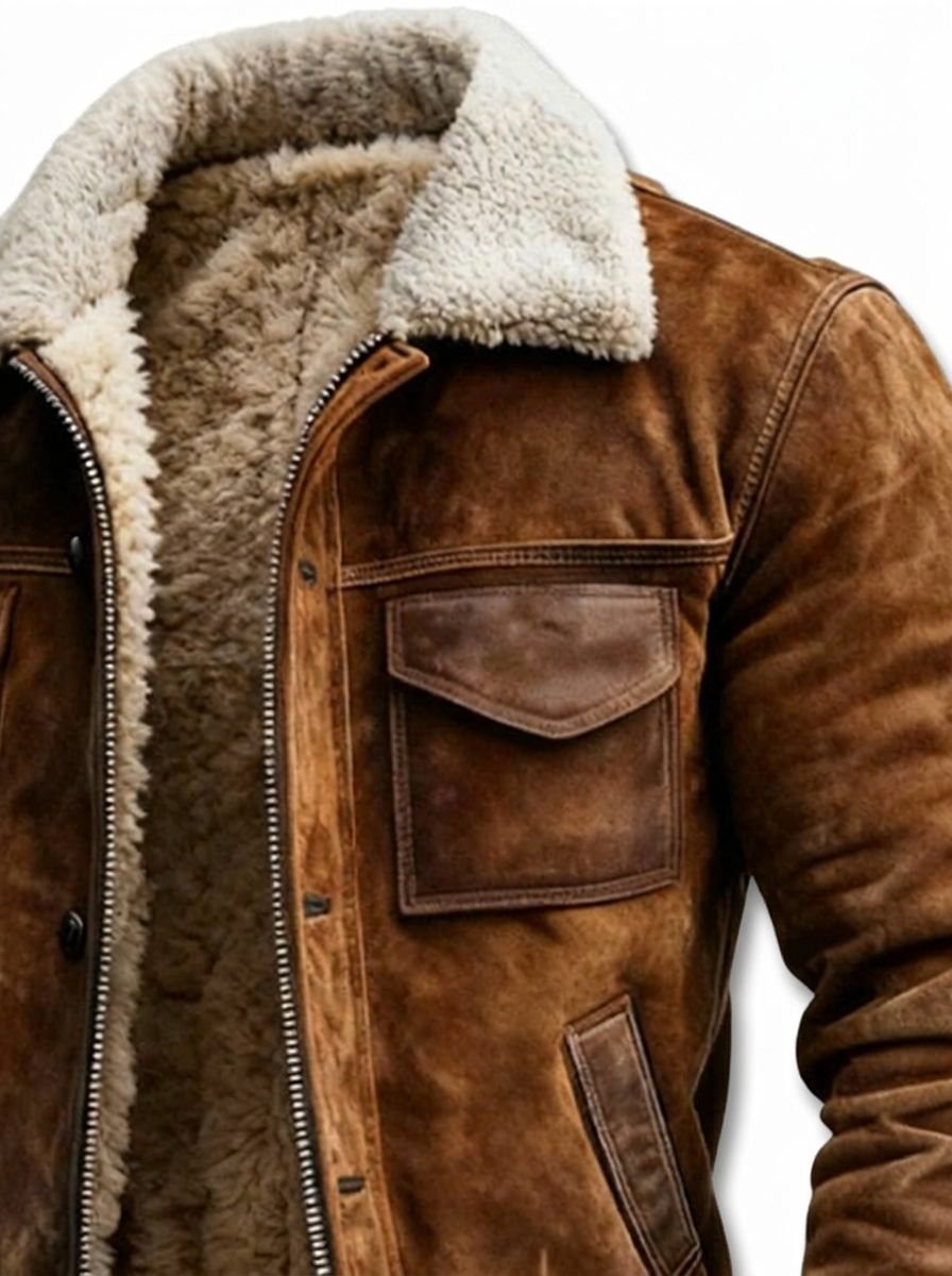 Sherpa Leather Jacket, side