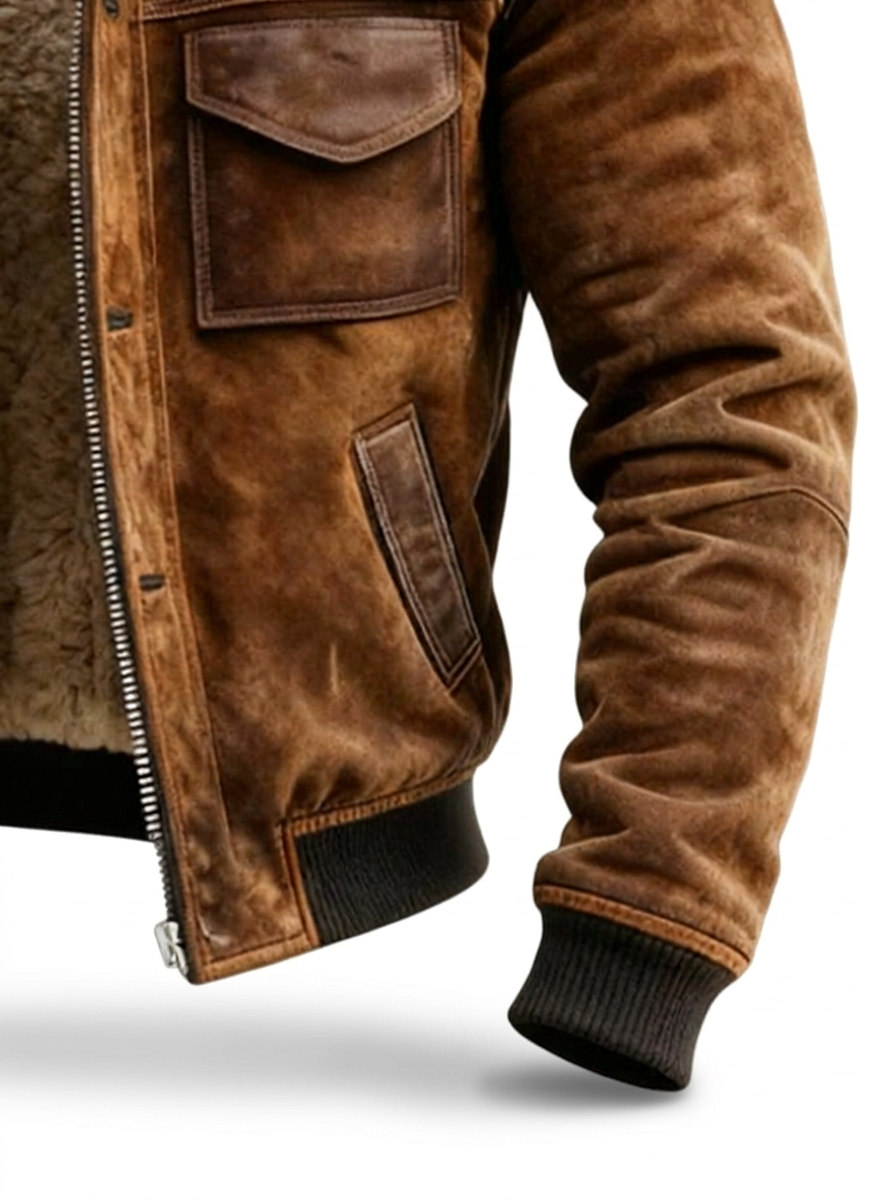 Sherpa Leather Jacket, lining