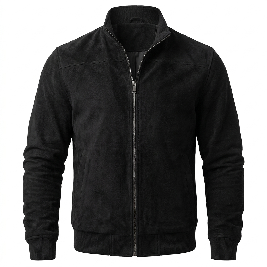 Suede Bomber Jacket