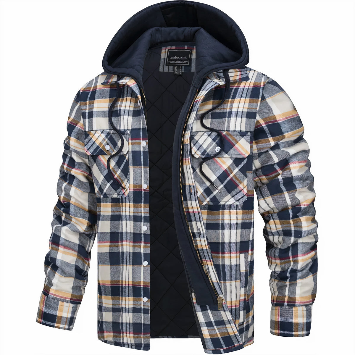 VivienneStyle® | Zip-Up Plaid Jacket