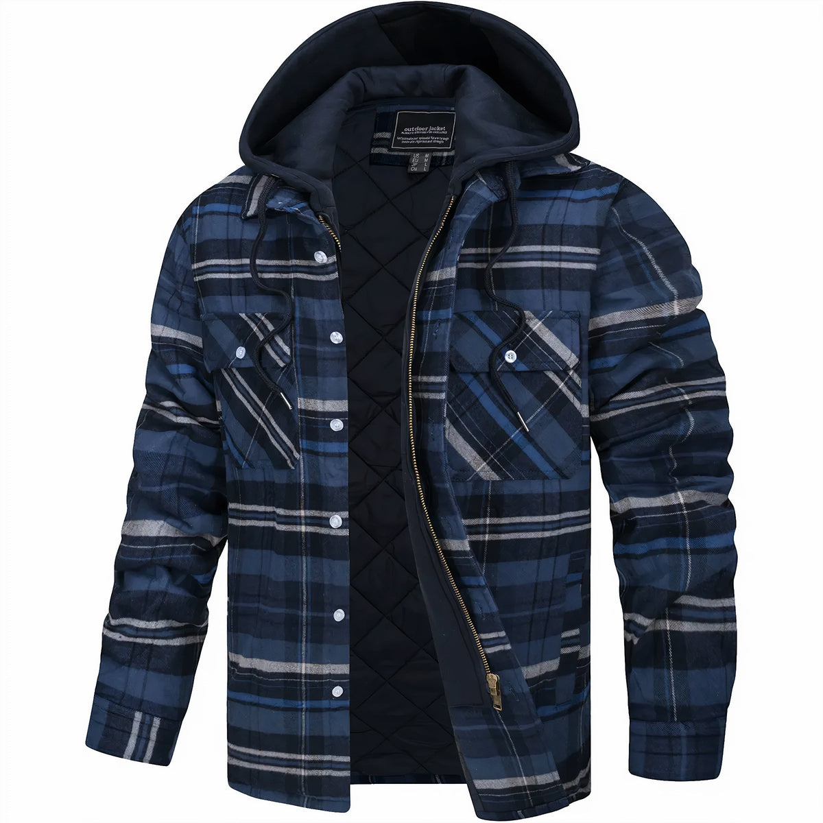 VivienneStyle® | Zip-Up Plaid Jacket