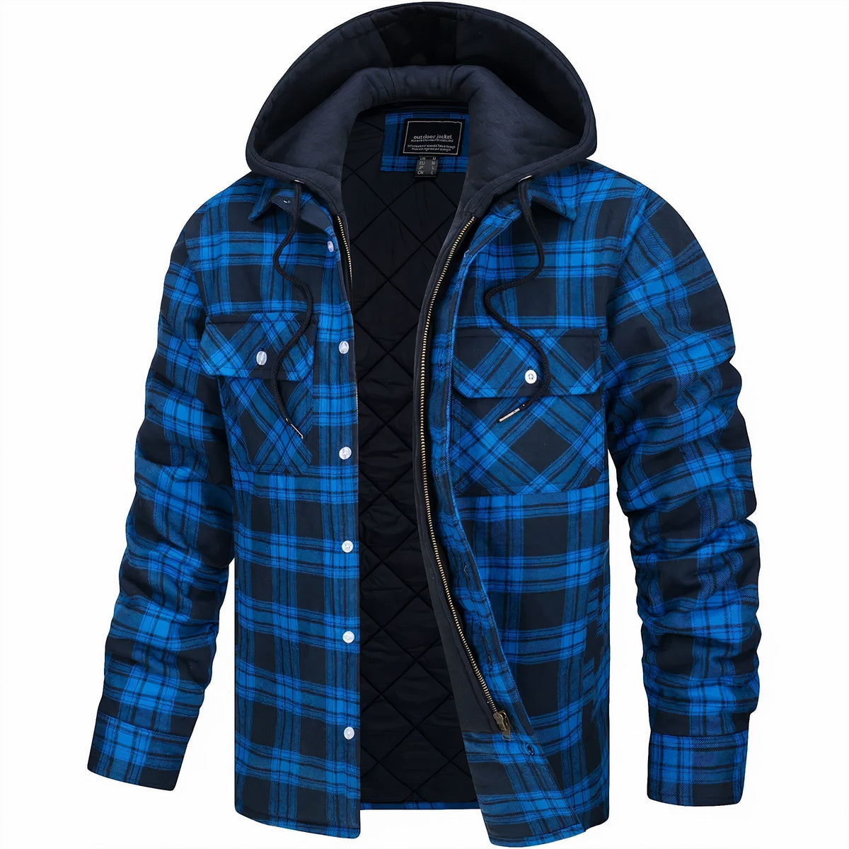 VivienneStyle® | Zip-Up Plaid Jacket