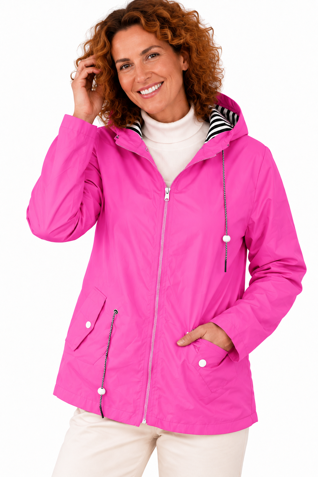 VIVIENNE – Hooded Rain Jacket with Zipper