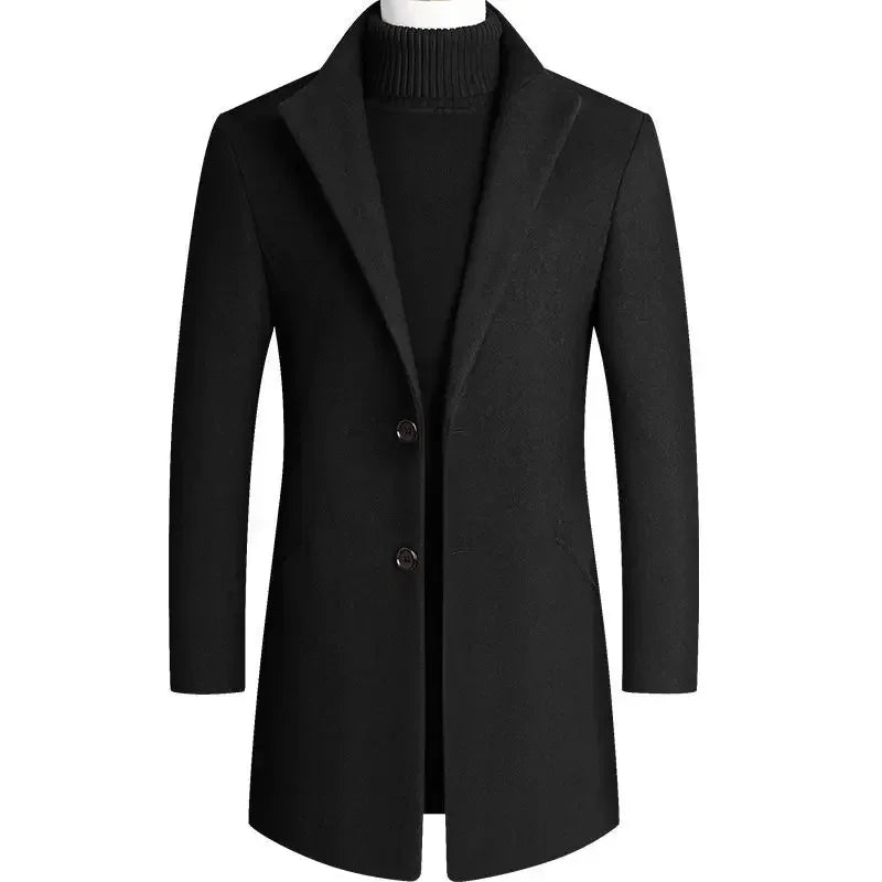 VivienneStyle® | Men's Cashmere-Wool Trench Coat