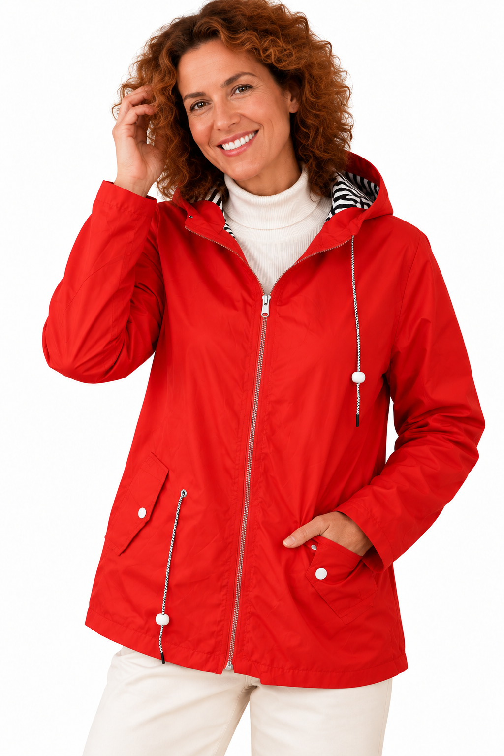 VIVIENNE – Hooded Rain Jacket with Zipper