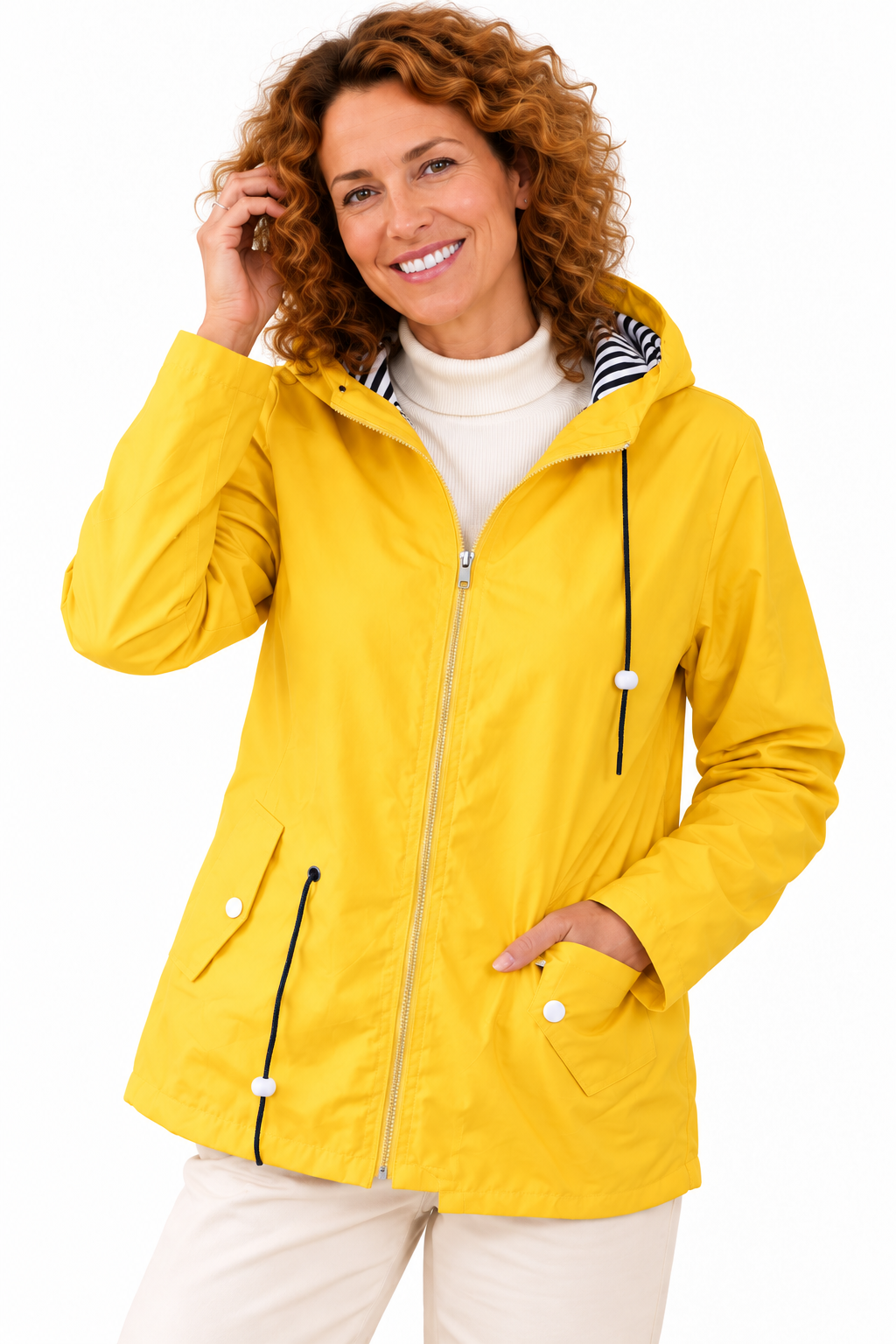 VIVIENNE – Hooded Rain Jacket with Zipper