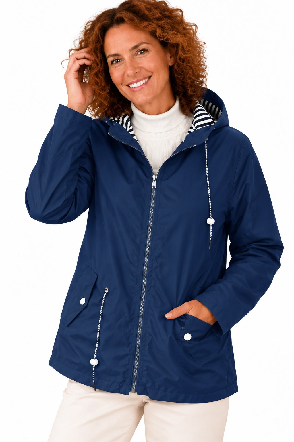 VIVIENNE – Hooded Rain Jacket with Zipper