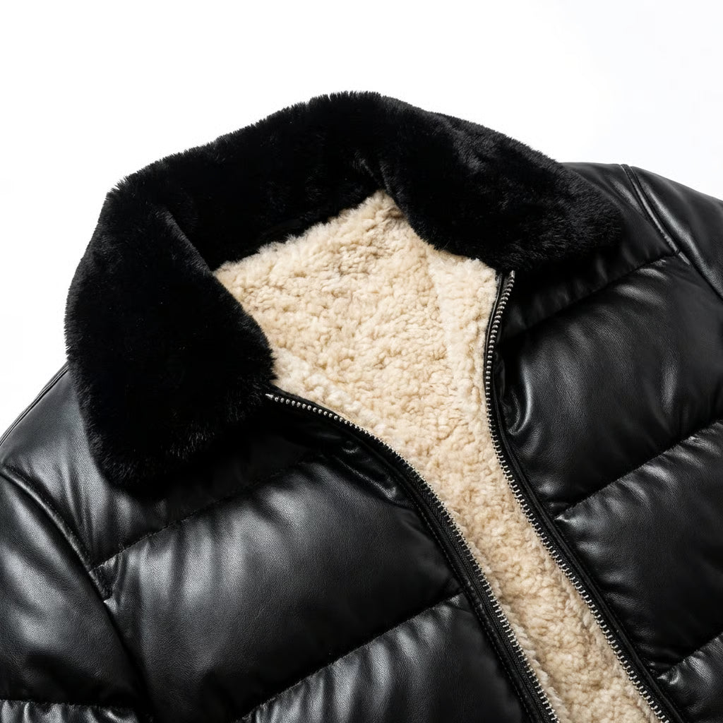 Vintage Warm Quilted Jacket, detail