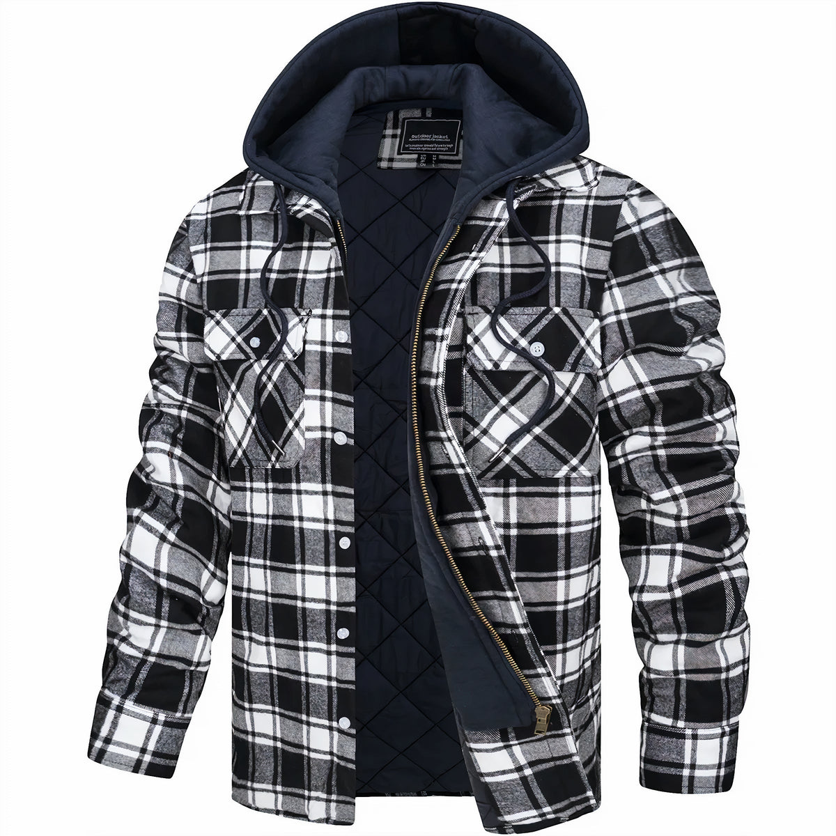VivienneStyle® | Zip-Up Plaid Jacket