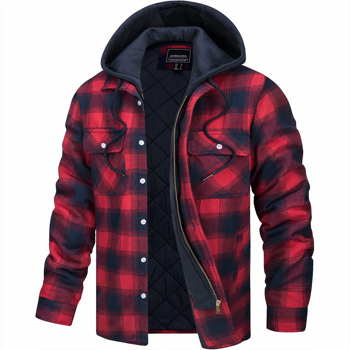 VivienneStyle® | Zip-Up Plaid Jacket