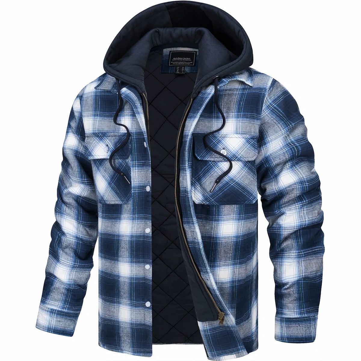 VivienneStyle® | Zip-Up Plaid Jacket